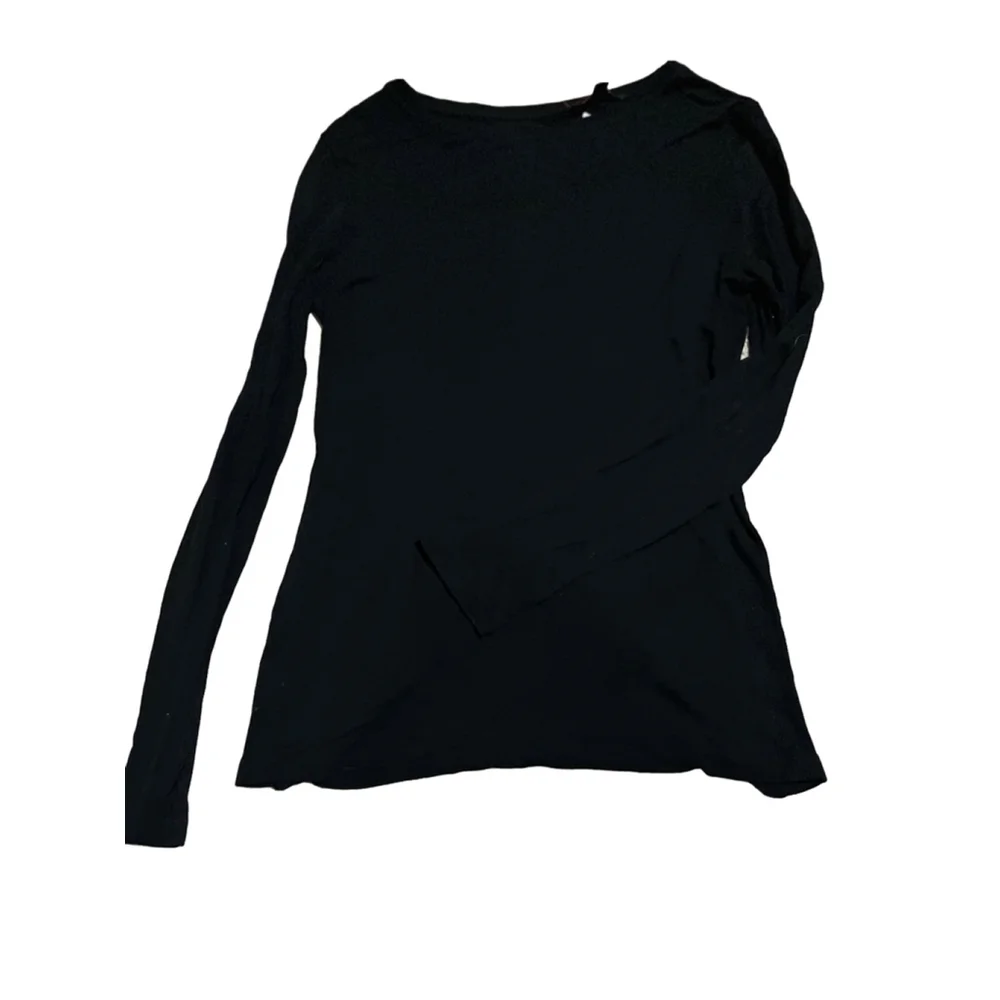 NWOT Women's Banana Republic Black Long Sleeve Top Size S - Picture 2 of 6
